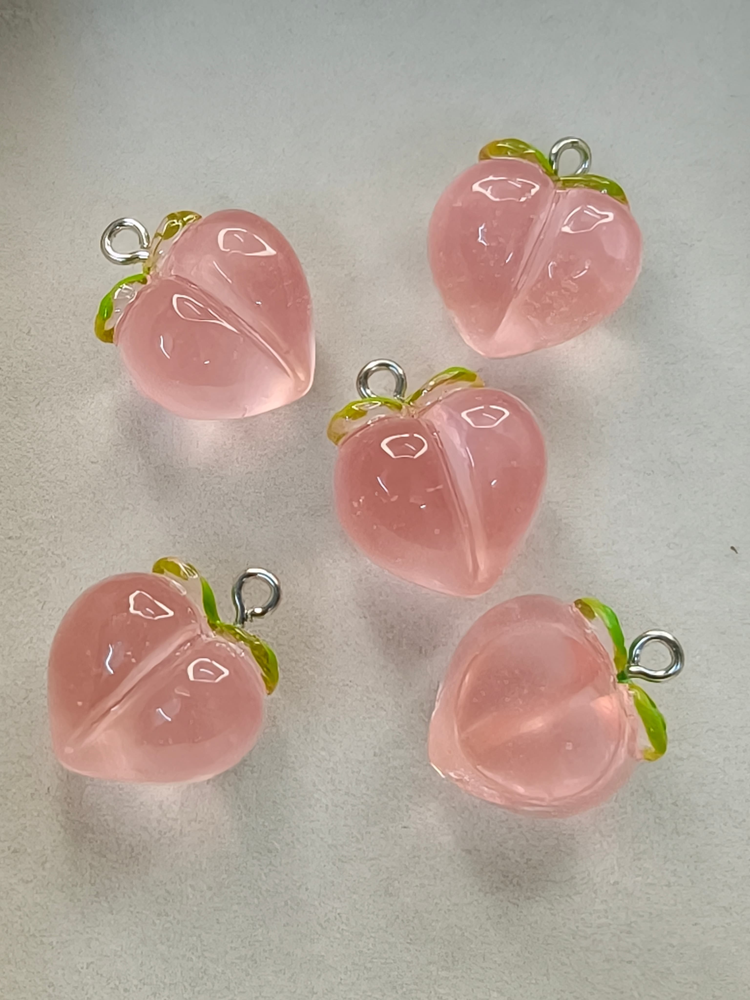 Peach fruit charm 