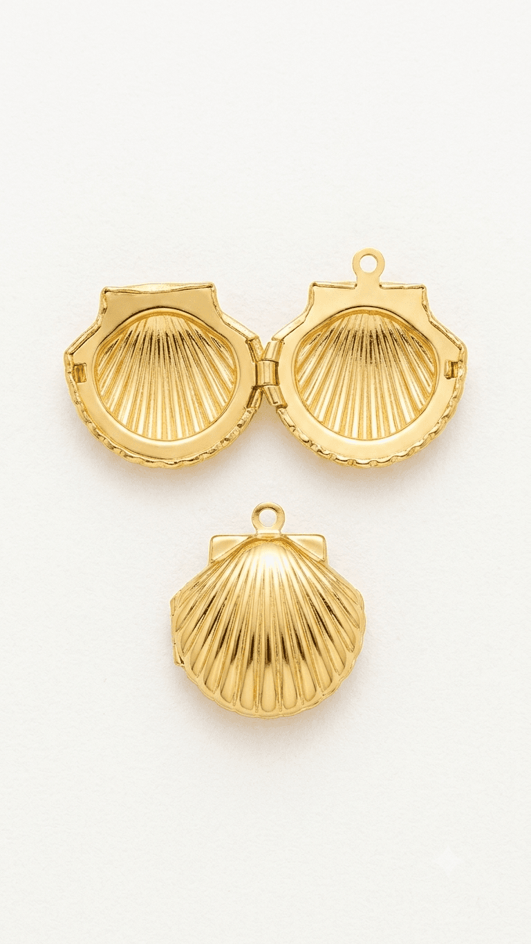 Shell photo pendant 