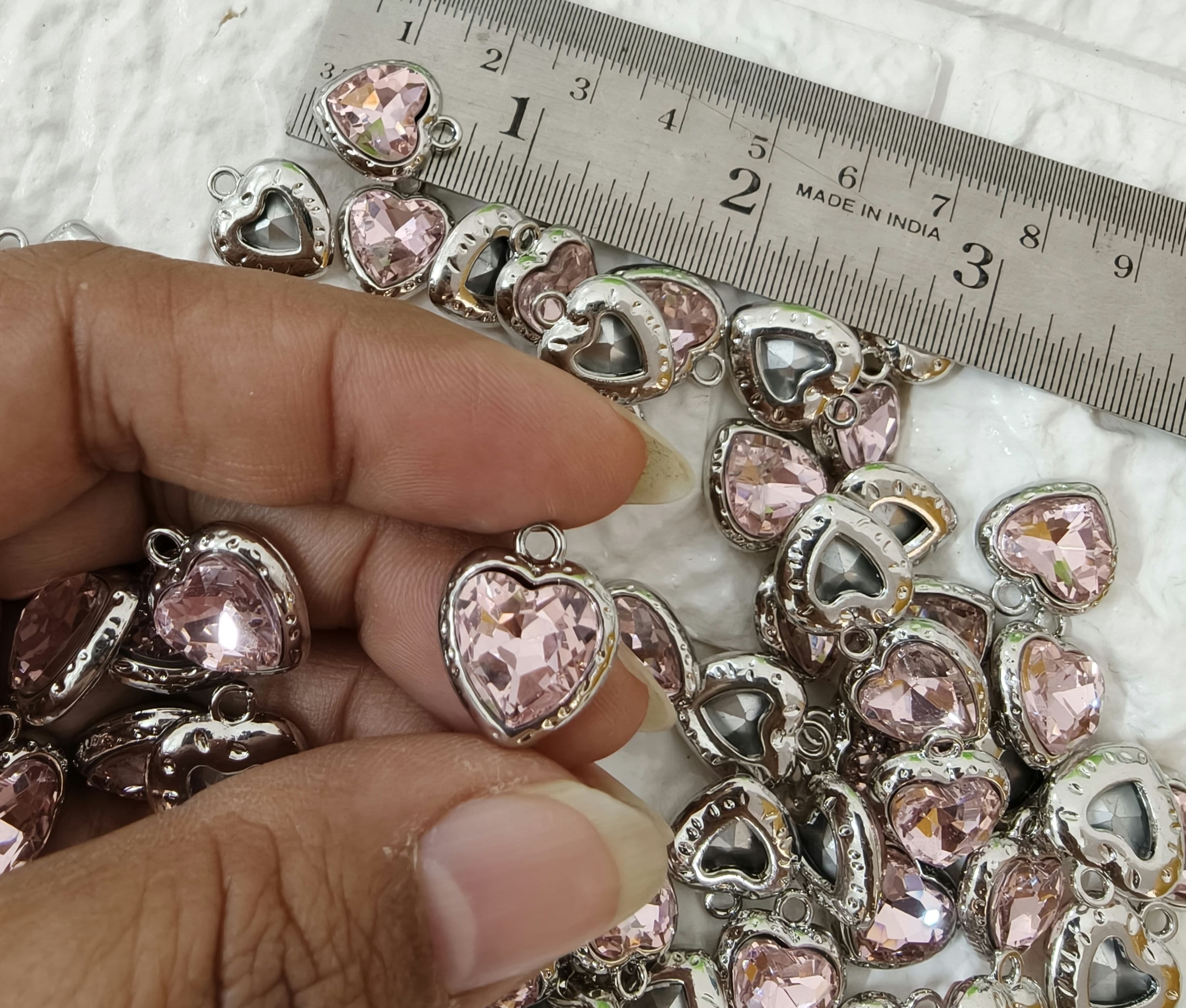 Pink heart charm 